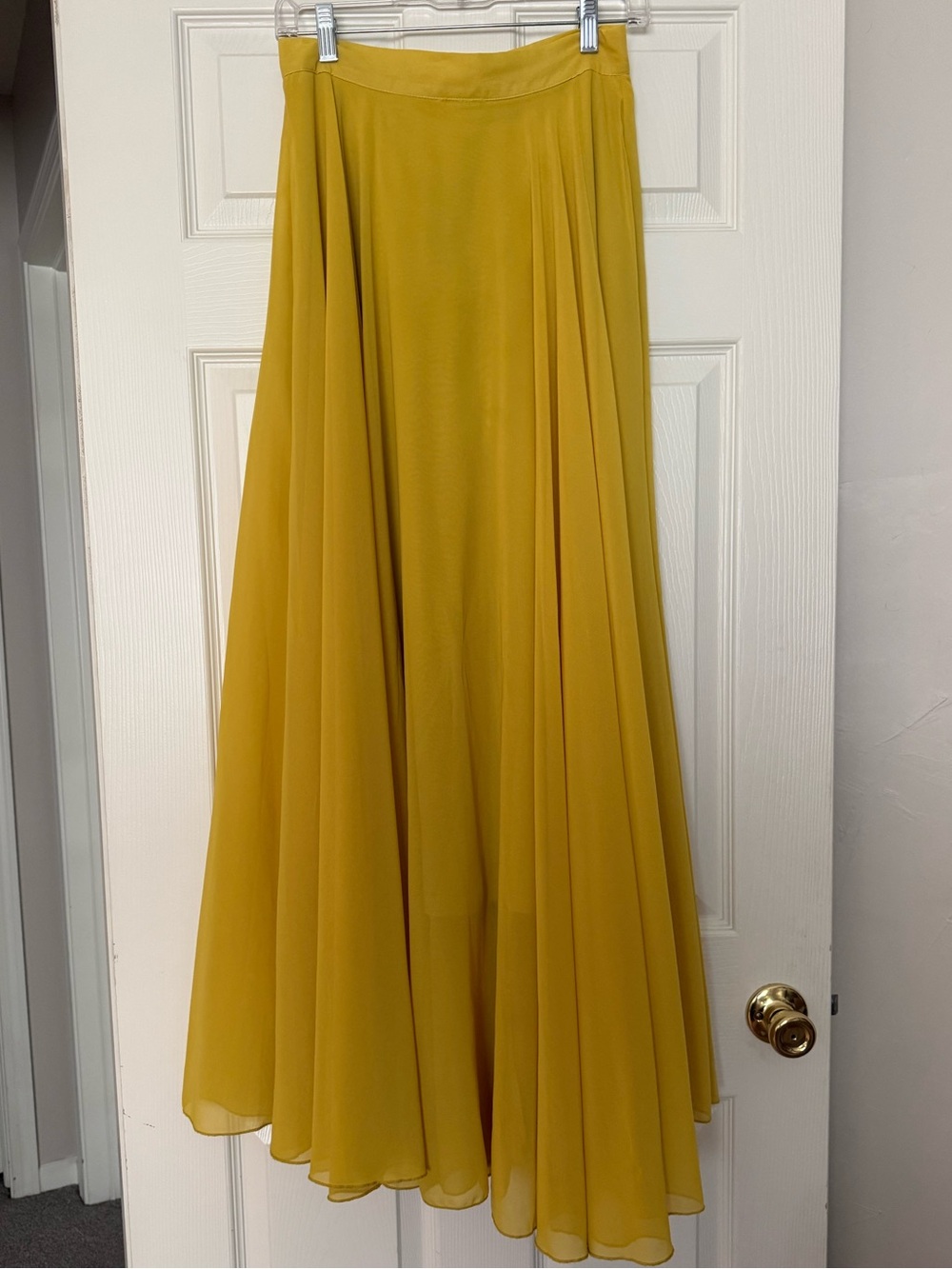 Chic Wish Mustard Chiffon Maxi